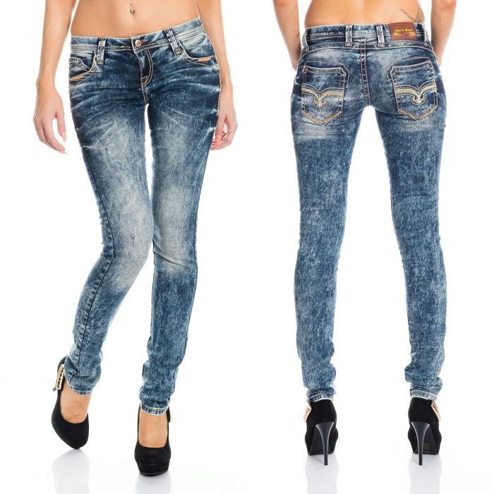 Cipo & Baxx Damen Jeans WD222 blau