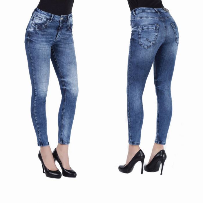 Cipo & Baxx Damen Jeans WD268 blau