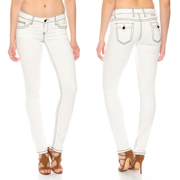 Cipo & Baxx Damen Jeans CBW-609 weiß