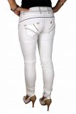 Cipo & Baxx Damen Jeans CBW-441 cremeweiß